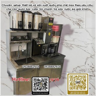 quầy pha chế, quầy pha chế inox, quầy inox, quầy pha chế cafe, quầy pha chế cà phê, quầy trà sữa, quầy pha chế trà sữa và cafe, quầy trà sữa cafe, quầy cafe sinh tố