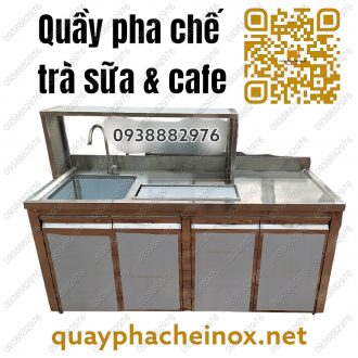 quầy pha chế, quầy pha chế inox, quầy inox, quầy pha chế cafe, quầy pha chế cà phê, quầy trà sữa, quầy pha chế trà sữa và cafe, quầy trà sữa cafe, quầy cafe sinh tố