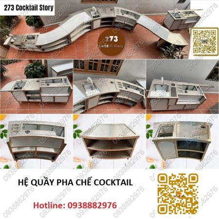 quầy pha chế cocktail, quầy pha chế, quầy pha chế inox, quầy inox, quầy bar, quầy bar inox, barstation, quầy rượu, quầy cocktail