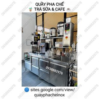 quầy pha chế, quầy pha chế inox, quầy inox, quầy pha chế cafe, quầy pha chế cà phê, quầy trà sữa, quầy pha chế trà sữa và cafe, quầy trà sữa cafe