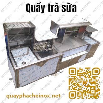 quầy trà sữa, quầy pha chế trà sữa, quầy pha chế inox, quầy inox, quầy bar inox