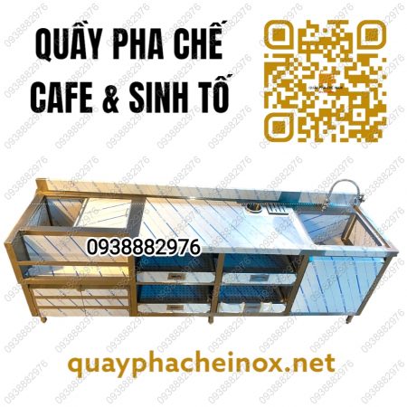 quầy pha chế cafe, quầy pha chế cà phê, quầy pha chế sinh tố, quầy pha chế, quầy pha chế inox, quầy inox, quầy bar inox, quầy cafe, quầy cà phê, quầy sinh tố, quầy cafe sinh tố