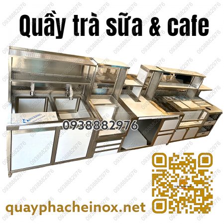 quầy pha chế, quầy pha chế inox, quầy inox, quầy pha chế cafe, quầy pha chế cà phê, quầy trà sữa, quầy pha chế trà sữa và cafe, quầy trà sữa cafe, quầy cafe sinh tố
