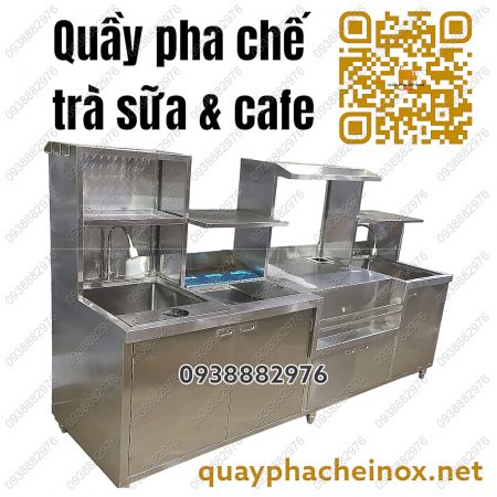 quầy pha chế, quầy pha chế inox, quầy inox, quầy pha chế cafe, quầy pha chế cà phê, quầy trà sữa, quầy pha chế trà sữa và cafe, quầy trà sữa cafe, quầy cafe sinh tố