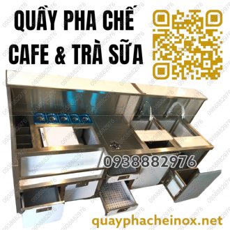 quầy pha chế, quầy pha chế inox, quầy inox, quầy pha chế cafe, quầy pha chế cà phê, quầy trà sữa, quầy pha chế trà sữa và cafe, quầy trà sữa cafe, quầy cafe sinh tố